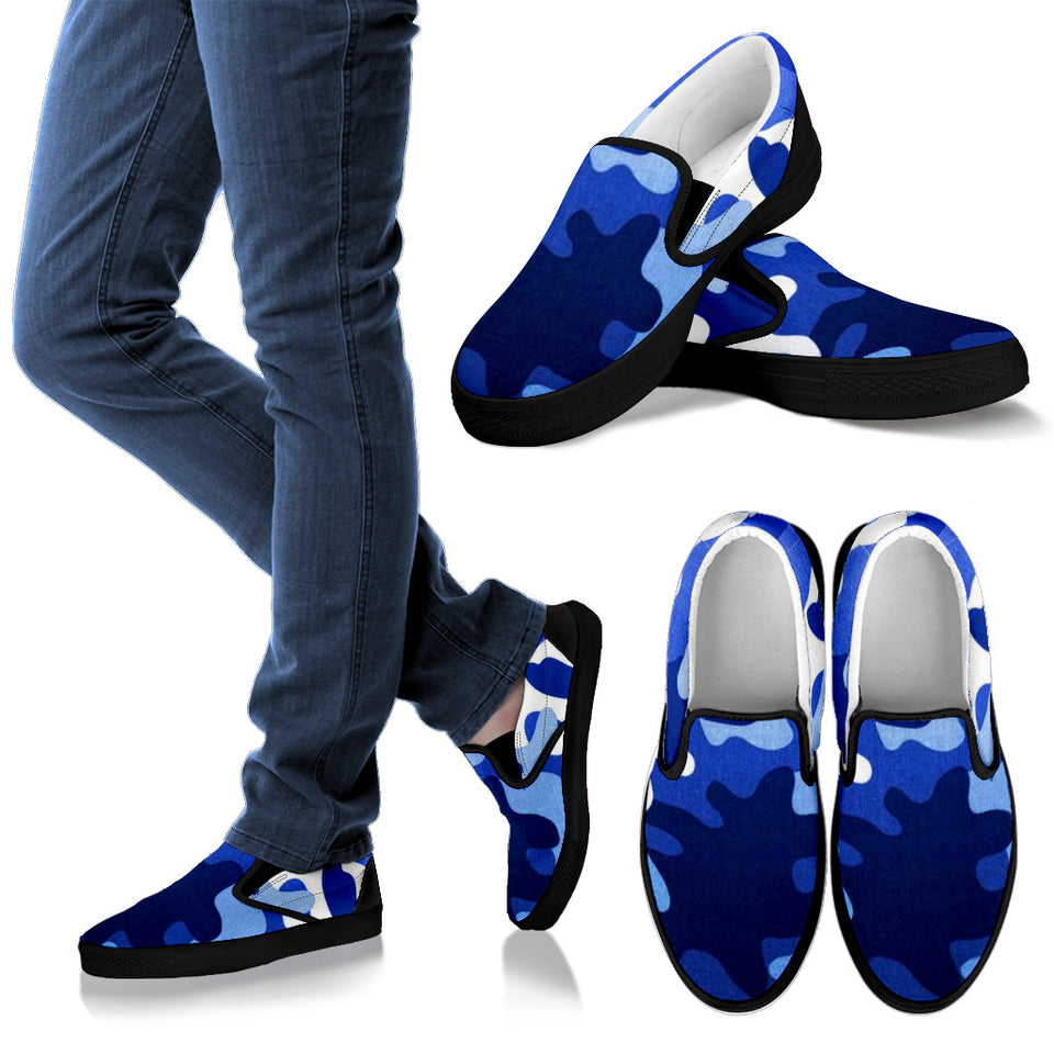Men's Blue Camo Slip On Shoe