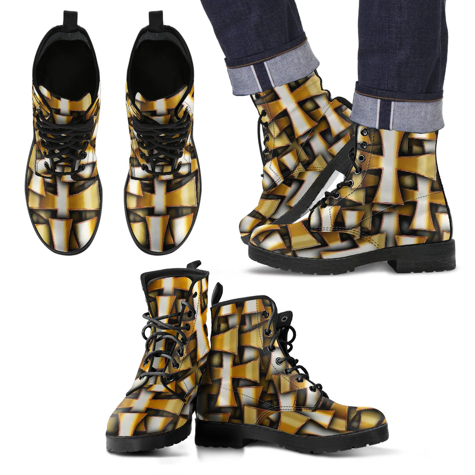 Men's Gold Cross Leather Boot