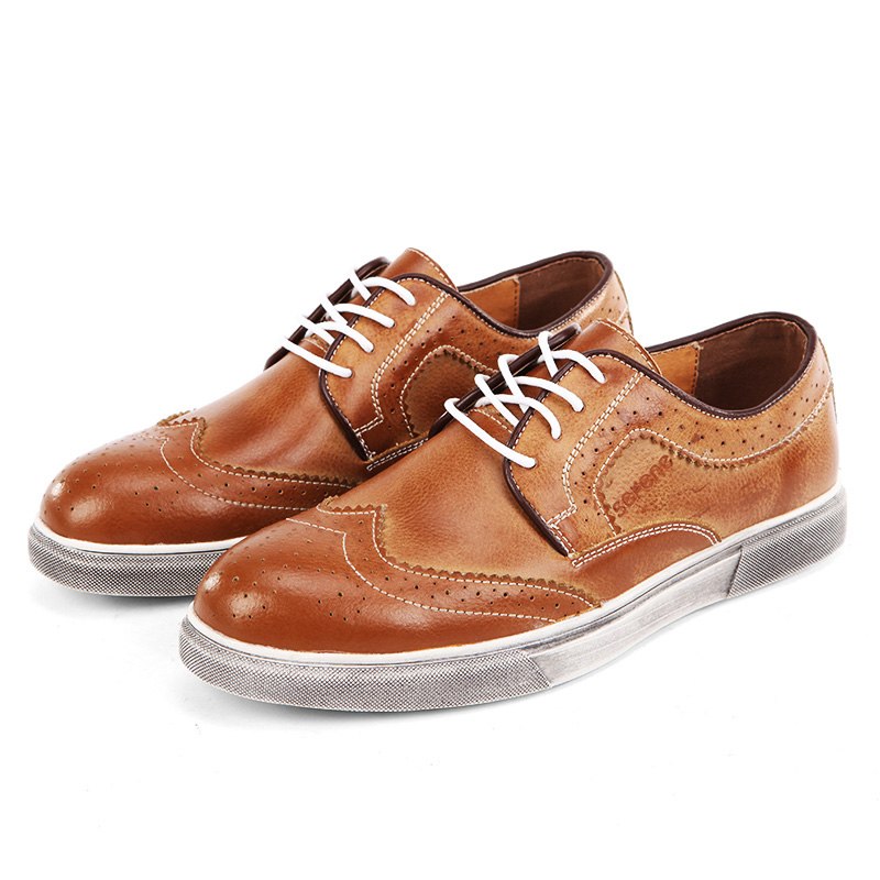 Oxford British Style Carved Leather Shoes