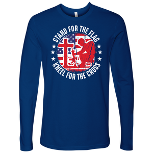 Stand For The Flag Kneel For The Cross - Mens Next Level Long Sleeve
