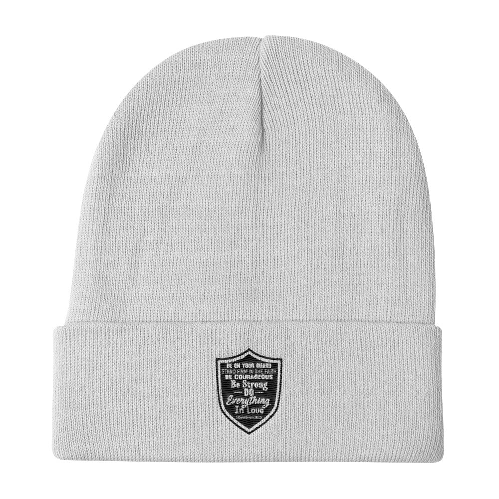 Be On Your Guard Knit Beanie